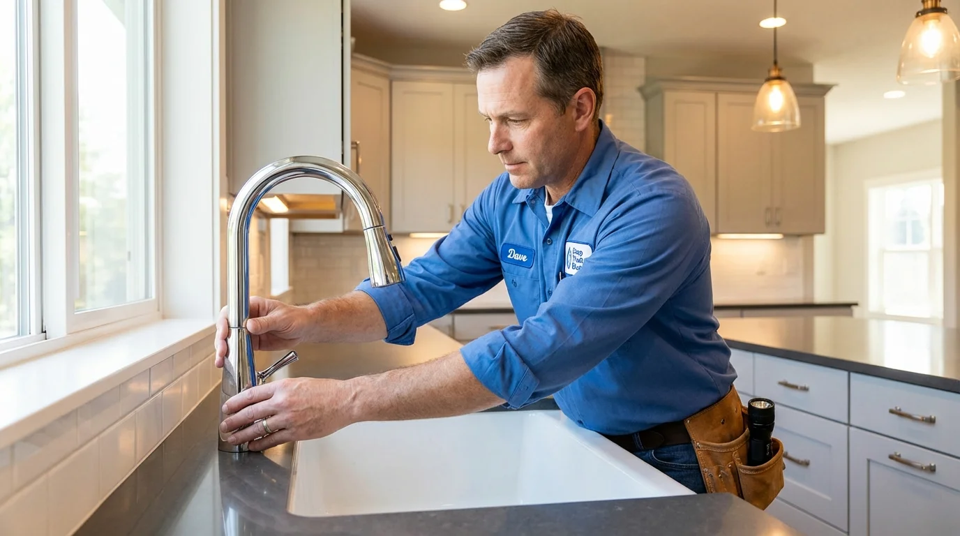 Kitchen faucet installation by Johns Plumbing LLC in Nixon