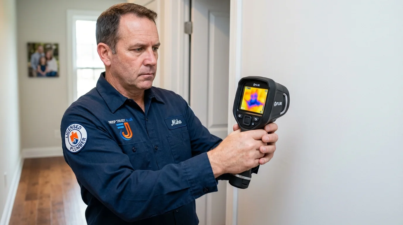 Thermal imaging leak detection by Johns Plumbing LLC in Nixon